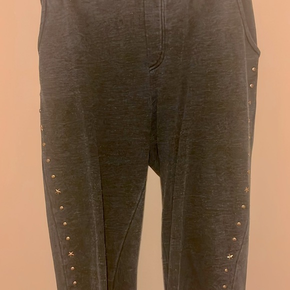S/M Vintage Hanana Women Cosy Side GoldenBeads Comfy Stretchy Pants ElasticWaist - Picture 4 of 9